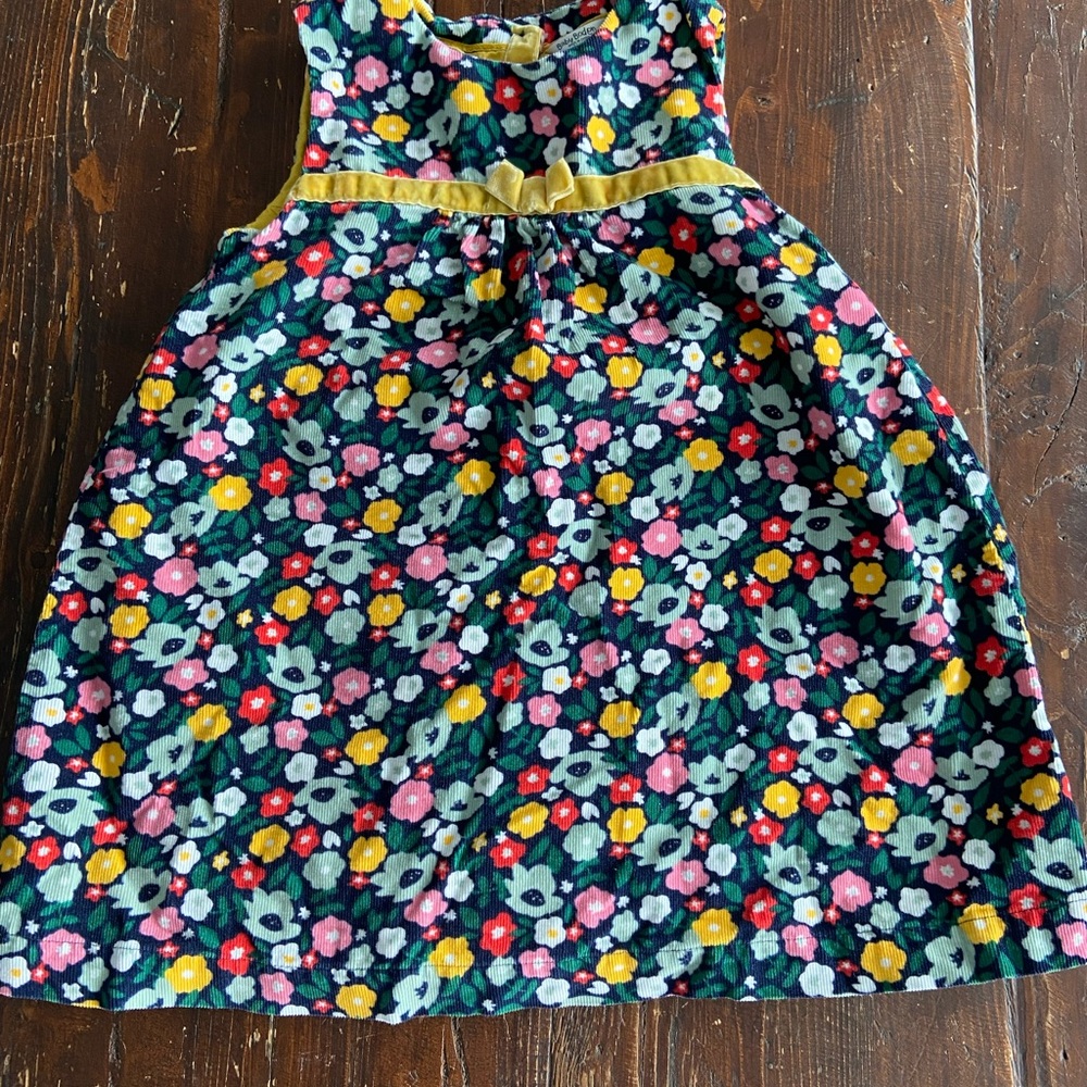 Pleated Yellow and Pink Halter Sundress